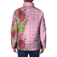 Women's Day Samoa Malu Tattoo Inspired Mix Teuila Padded Jacket Rose Pink LT7 - Polynesian Pride