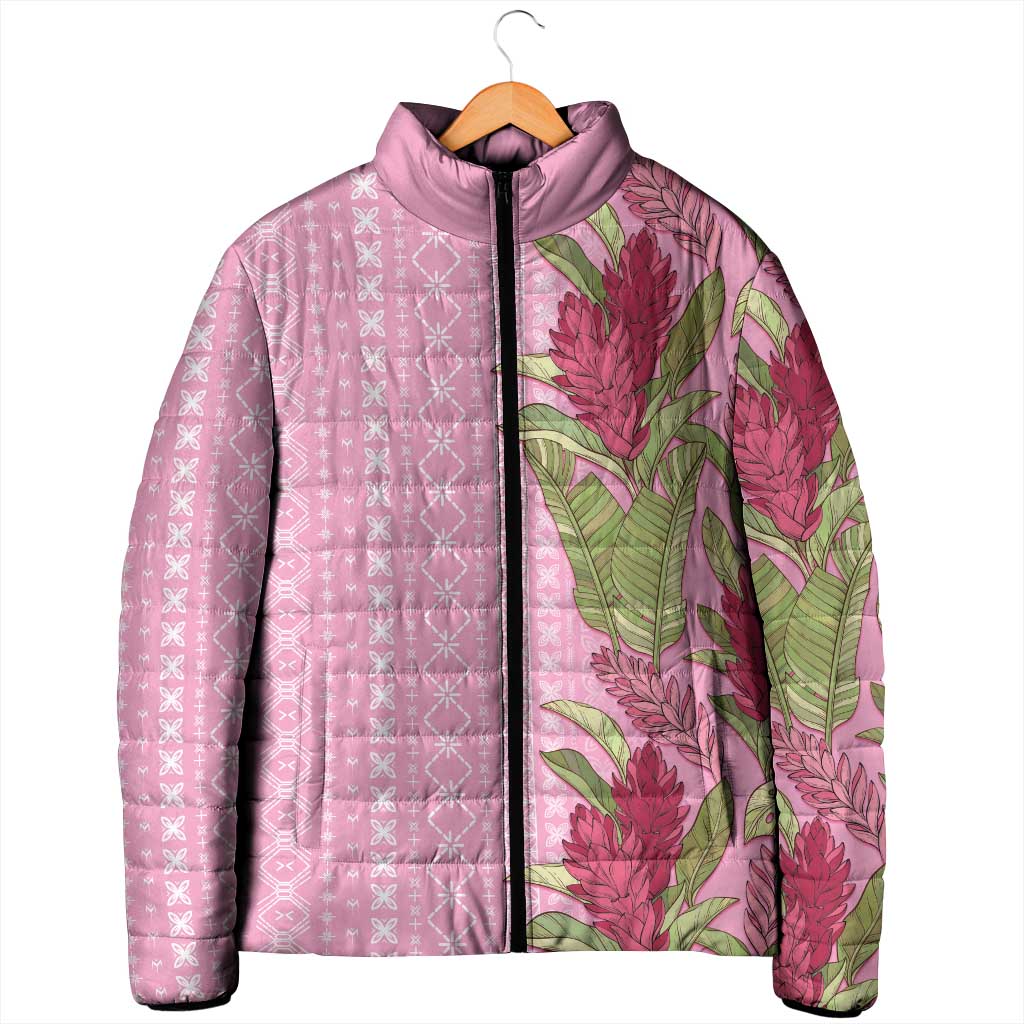 Women's Day Samoa Malu Tattoo Inspired Mix Teuila Padded Jacket Rose Pink LT7 - Polynesian Pride
