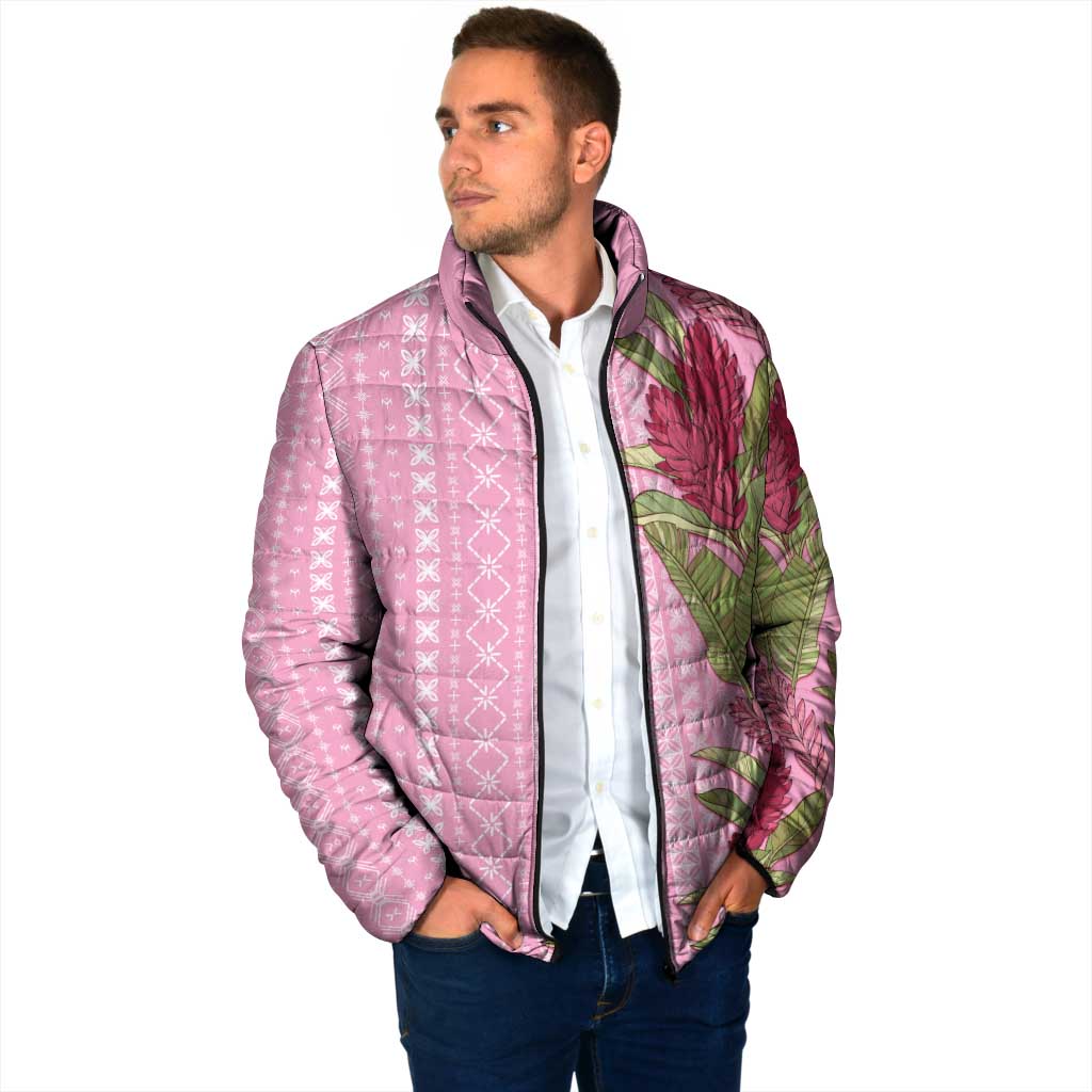 Women's Day Samoa Malu Tattoo Inspired Mix Teuila Padded Jacket Rose Pink LT7 - Polynesian Pride