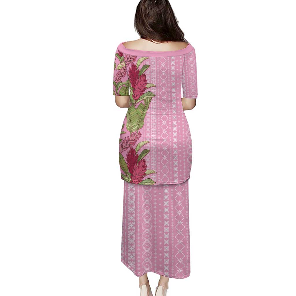 Women's Day Samoa Malu Tattoo Inspired Mix Teuila Puletasi Rose Pink LT7 - Polynesian Pride