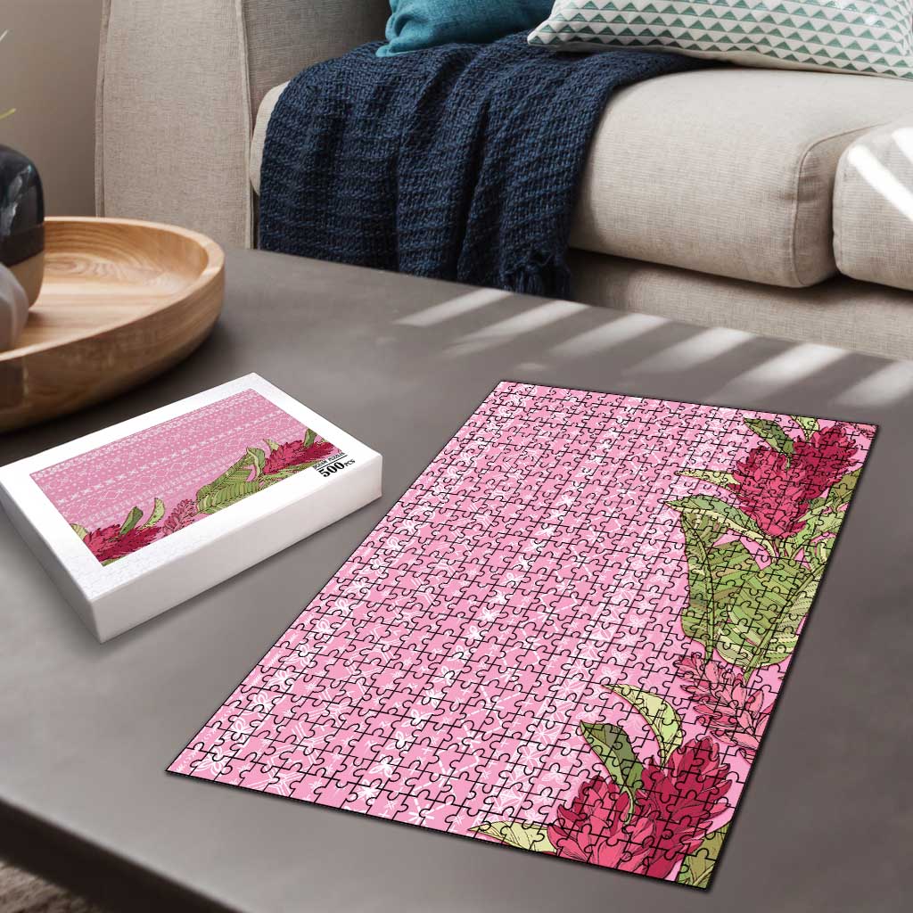 Women's Day Samoa Malu Tattoo Inspired Mix Teuila Puzzle Rose Pink LT7 - Polynesian Pride
