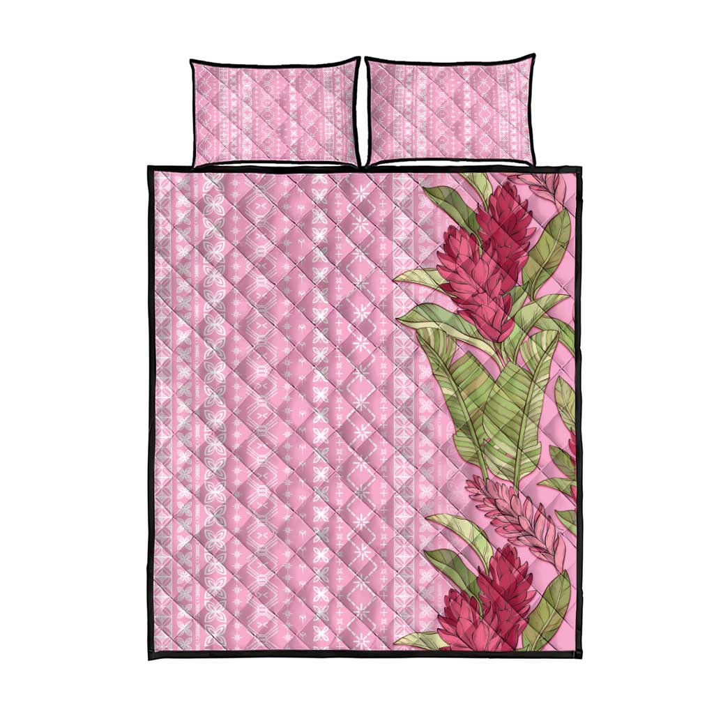 Women's Day Samoa Malu Tattoo Inspired Mix Teuila Quilt Bed Set Rose Pink LT7 - Polynesian Pride