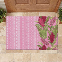 Women's Day Samoa Malu Tattoo Inspired Mix Teuila Rubber Doormat Rose Pink LT7 Rose Pink - Polynesian Pride