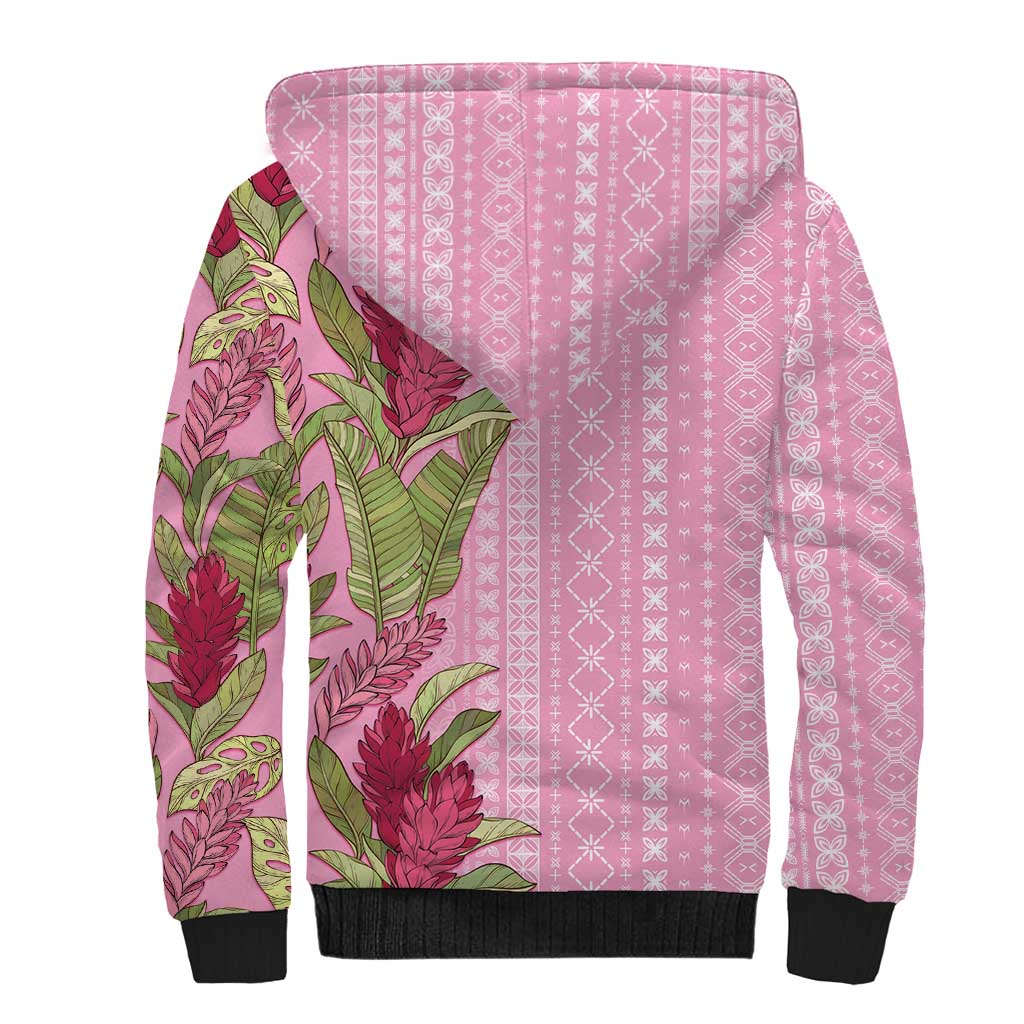 Women's Day Samoa Malu Tattoo Inspired Mix Teuila Sherpa Hoodie Rose Pink LT7 - Polynesian Pride