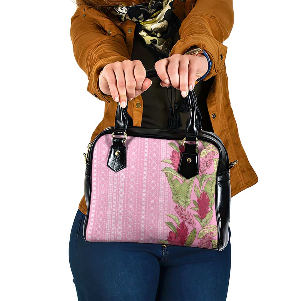 Women's Day Samoa Malu Tattoo Inspired Mix Teuila Shoulder Handbag Rose Pink LT7 One Size Rose Pink - Polynesian Pride