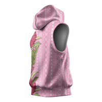 Women's Day Samoa Malu Tattoo Inspired Mix Teuila Sleeveless Hoodie Rose Pink LT7 - Polynesian Pride