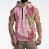 Women's Day Samoa Malu Tattoo Inspired Mix Teuila Sleeveless Hoodie Rose Pink LT7 - Polynesian Pride