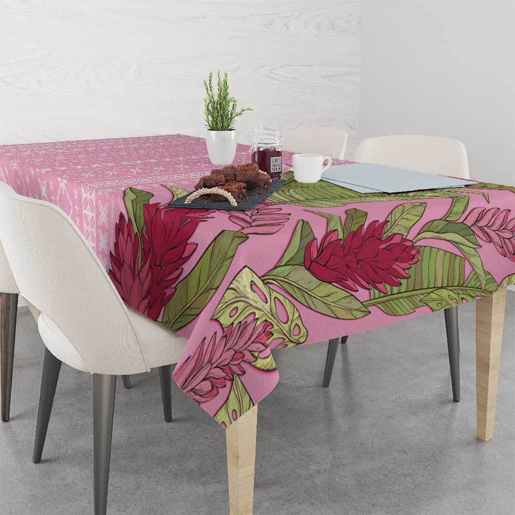 Women's Day Samoa Malu Tattoo Inspired Mix Teuila Tablecloth Rose Pink LT7 - Polynesian Pride