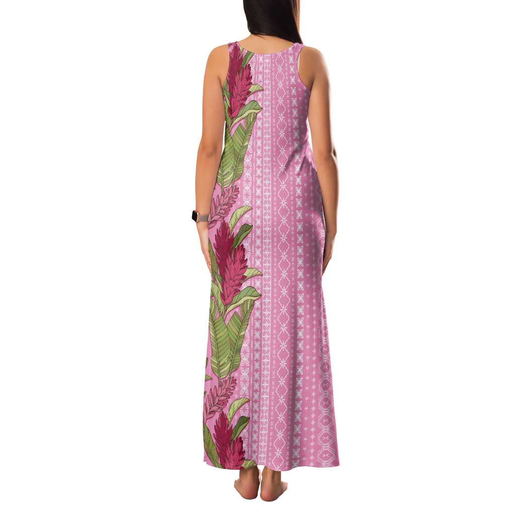 Women's Day Samoa Malu Tattoo Inspired Mix Teuila Tank Maxi Dress Rose Pink LT7 - Polynesian Pride