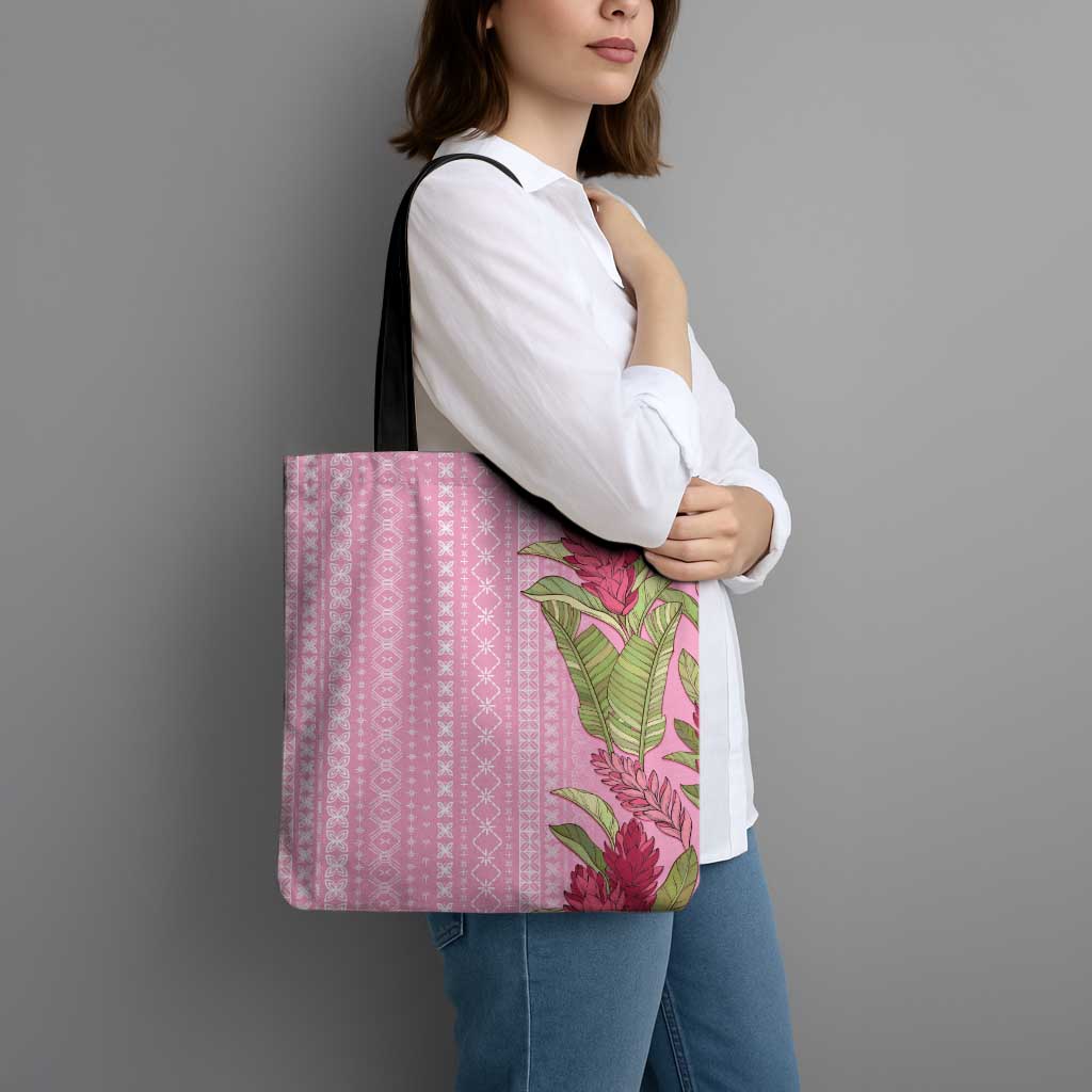 Women's Day Samoa Malu Tattoo Inspired Mix Teuila Tote Bag Rose Pink LT7 - Polynesian Pride