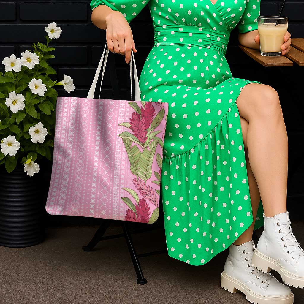 Women's Day Samoa Malu Tattoo Inspired Mix Teuila Tote Bag Rose Pink LT7 - Polynesian Pride