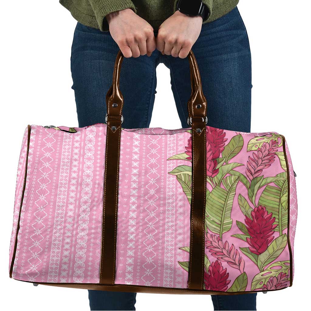 Women's Day Samoa Malu Tattoo Inspired Mix Teuila Travel Bag Rose Pink