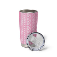 Women's Day Samoa Malu Tattoo Inspired Mix Teuila Tumbler Cup Rose Pink LT7 - Polynesian Pride