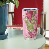 Women's Day Samoa Malu Tattoo Inspired Mix Teuila Tumbler Cup Rose Pink LT7 - Polynesian Pride
