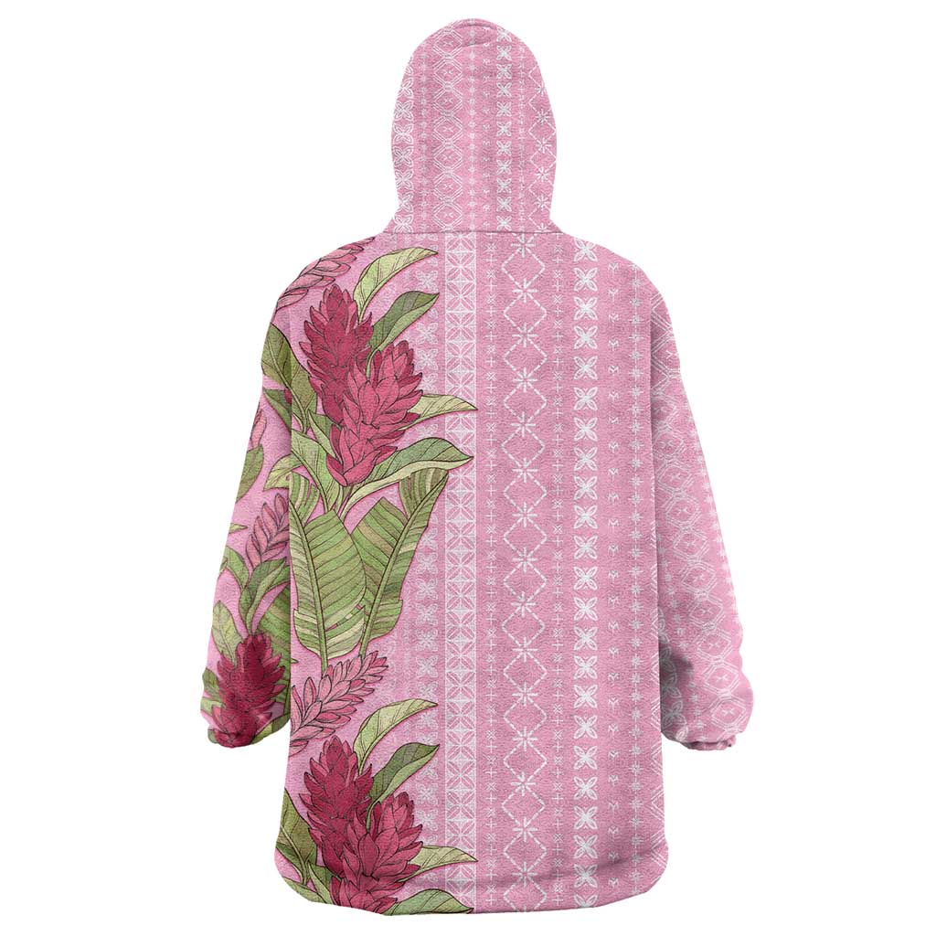 Women's Day Samoa Malu Tattoo Inspired Mix Teuila Wearable Blanket Hoodie Rose Pink LT7 - Polynesian Pride