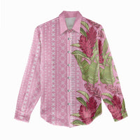 Women's Day Samoa Malu Tattoo Inspired Mix Teuila Women Casual Shirt Rose Pink LT7 - Polynesian Pride