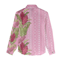 Women's Day Samoa Malu Tattoo Inspired Mix Teuila Women Casual Shirt Rose Pink LT7 - Polynesian Pride