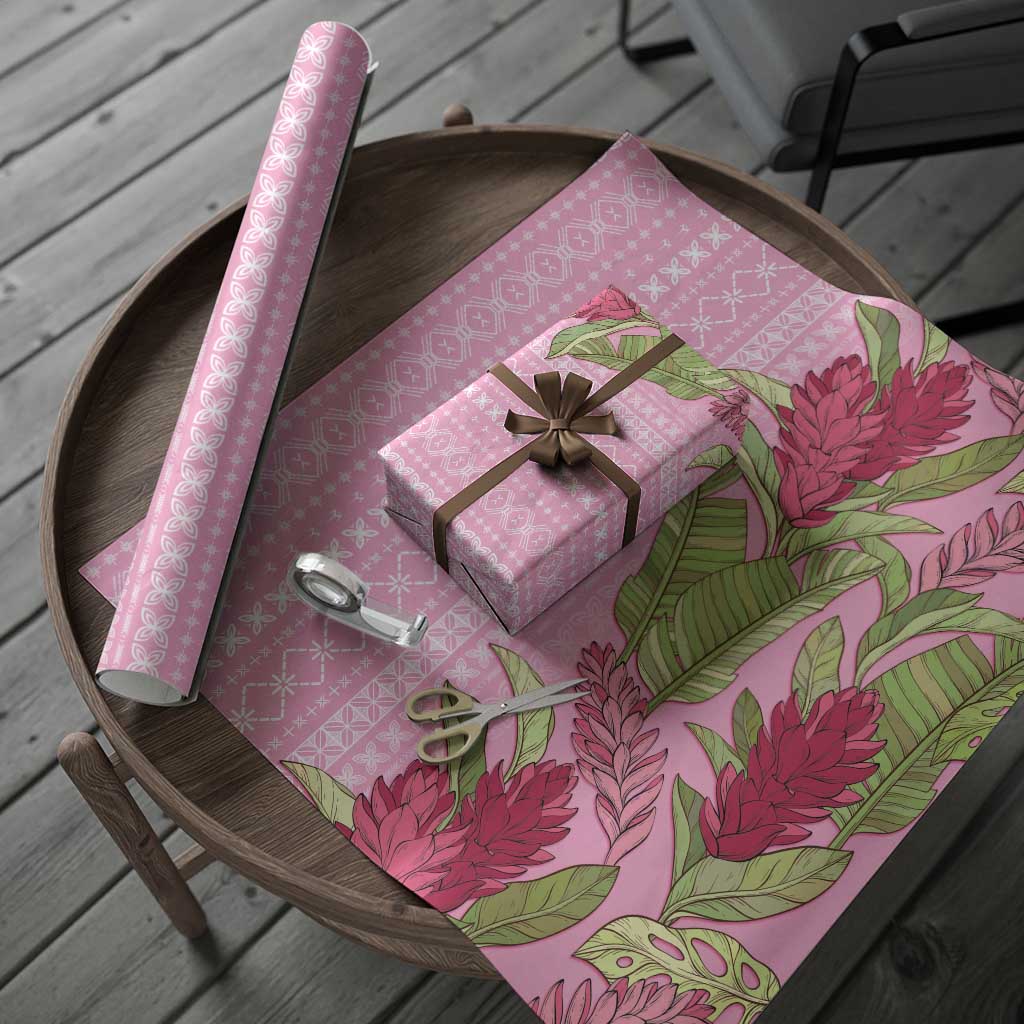 Women's Day Samoa Malu Tattoo Inspired Mix Teuila Wrapping Paper Rose Pink LT7 - Polynesian Pride