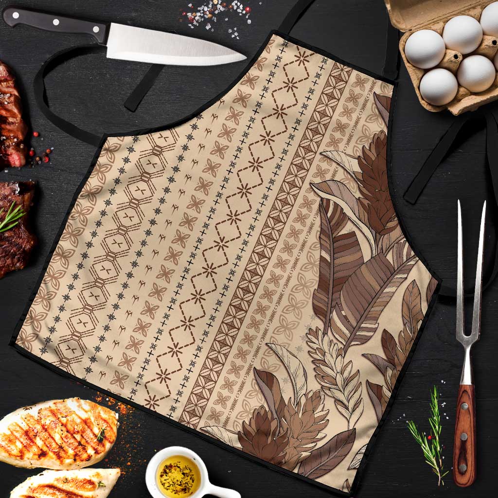 Women's Day Samoa Malu Tattoo Inspired Mix Teuila Apron Vintage Tapa LT7 Beige - Polynesian Pride