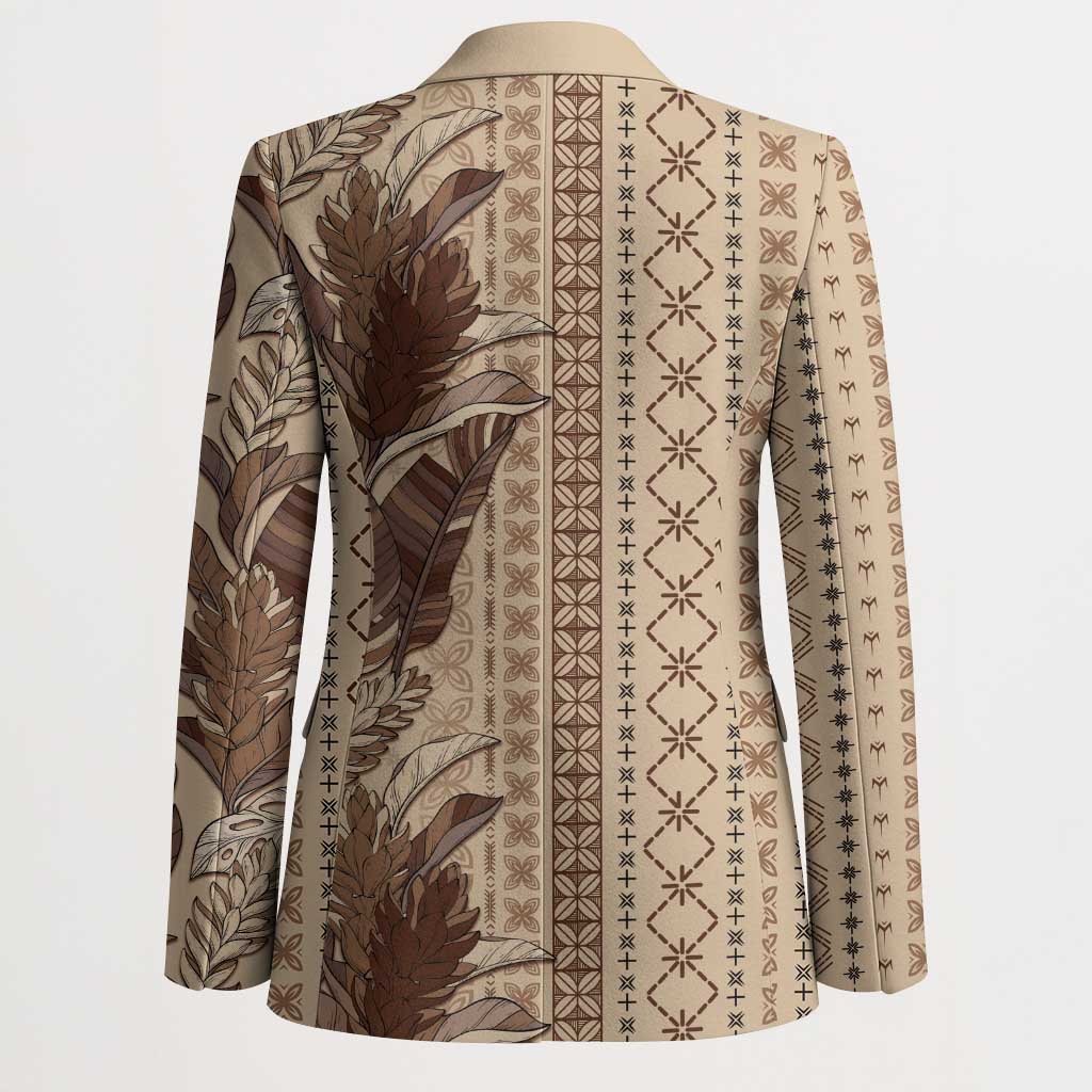 Women's Day Samoa Malu Tattoo Inspired Mix Teuila Blazer Vintage Tapa LT7 - Polynesian Pride