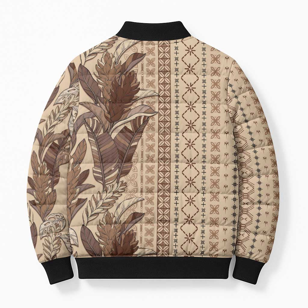Women's Day Samoa Malu Tattoo Inspired Mix Teuila Bomber Puffer Jacket Vintage Tapa LT7 - Polynesian Pride