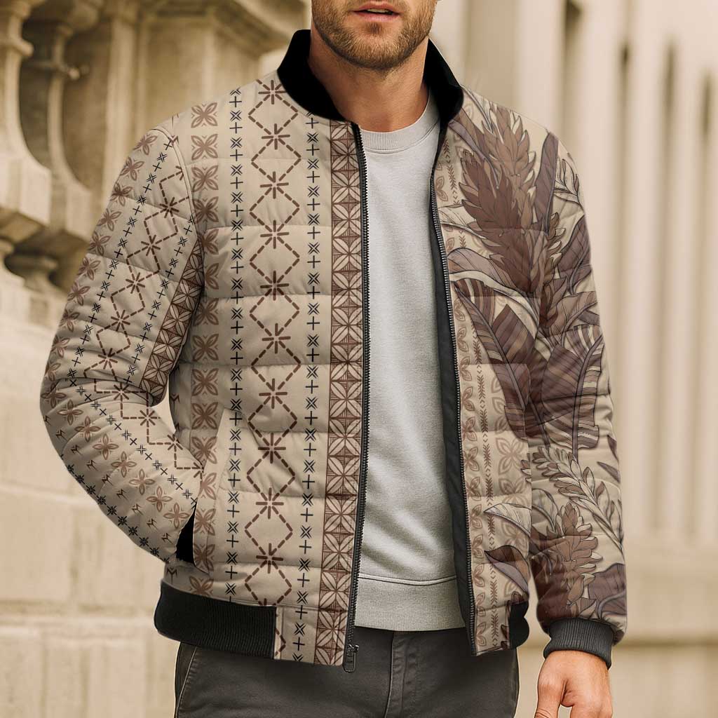 Women's Day Samoa Malu Tattoo Inspired Mix Teuila Bomber Puffer Jacket Vintage Tapa LT7 - Polynesian Pride