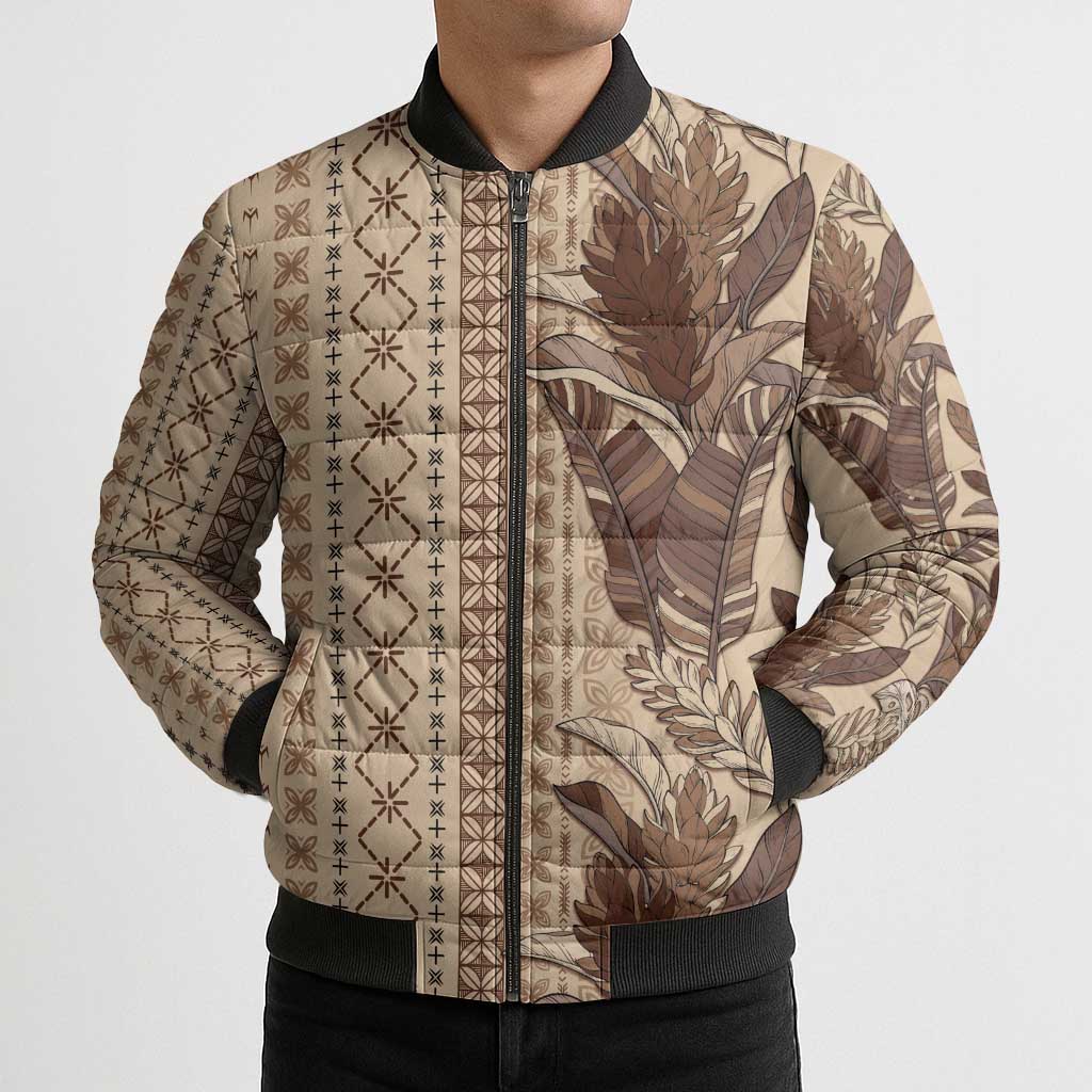 Women's Day Samoa Malu Tattoo Inspired Mix Teuila Bomber Puffer Jacket Vintage Tapa LT7 - Polynesian Pride