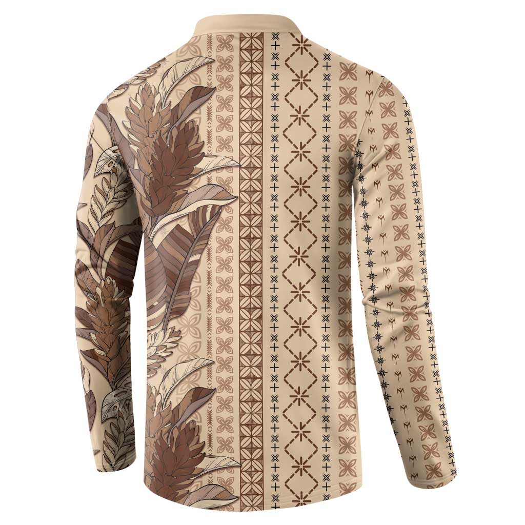 Women's Day Samoa Malu Tattoo Inspired Mix Teuila Button Sweatshirt Vintage Tapa LT7 - Polynesian Pride