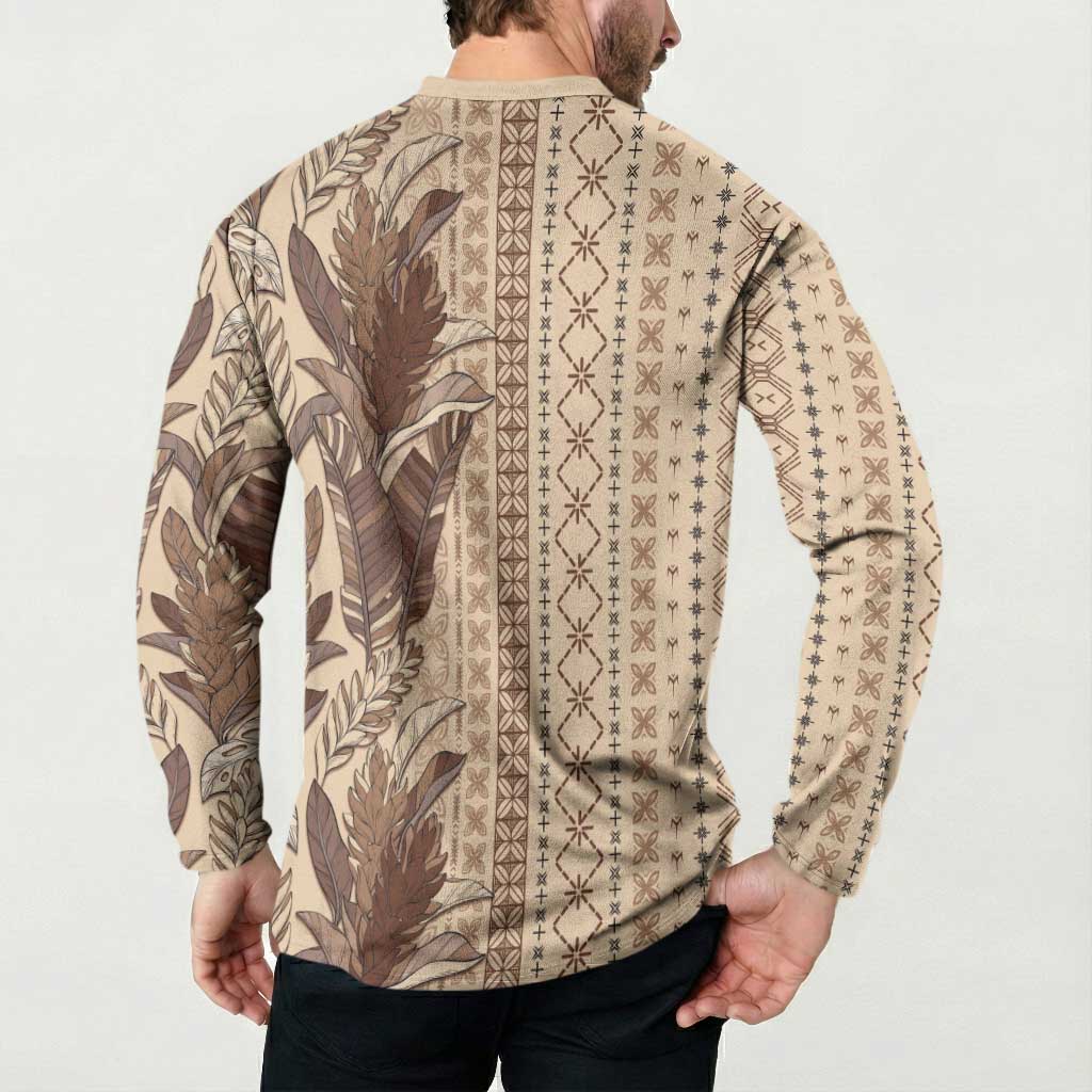 Women's Day Samoa Malu Tattoo Inspired Mix Teuila Button Sweatshirt Vintage Tapa LT7 - Polynesian Pride