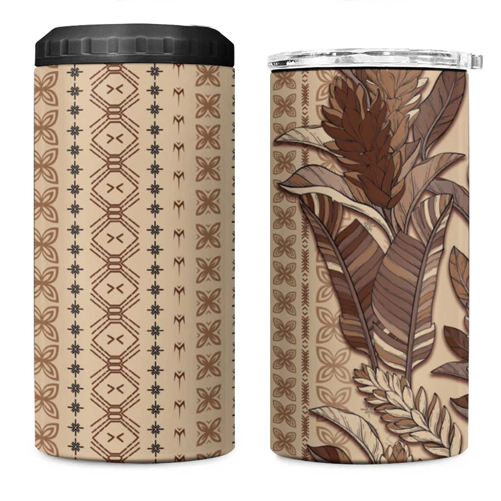 Women's Day Samoa Malu Tattoo Inspired Mix Teuila 4 in 1 Can Cooler Tumbler Vintage Tapa LT7 One Size: 16 oz Beige - Polynesian Pride