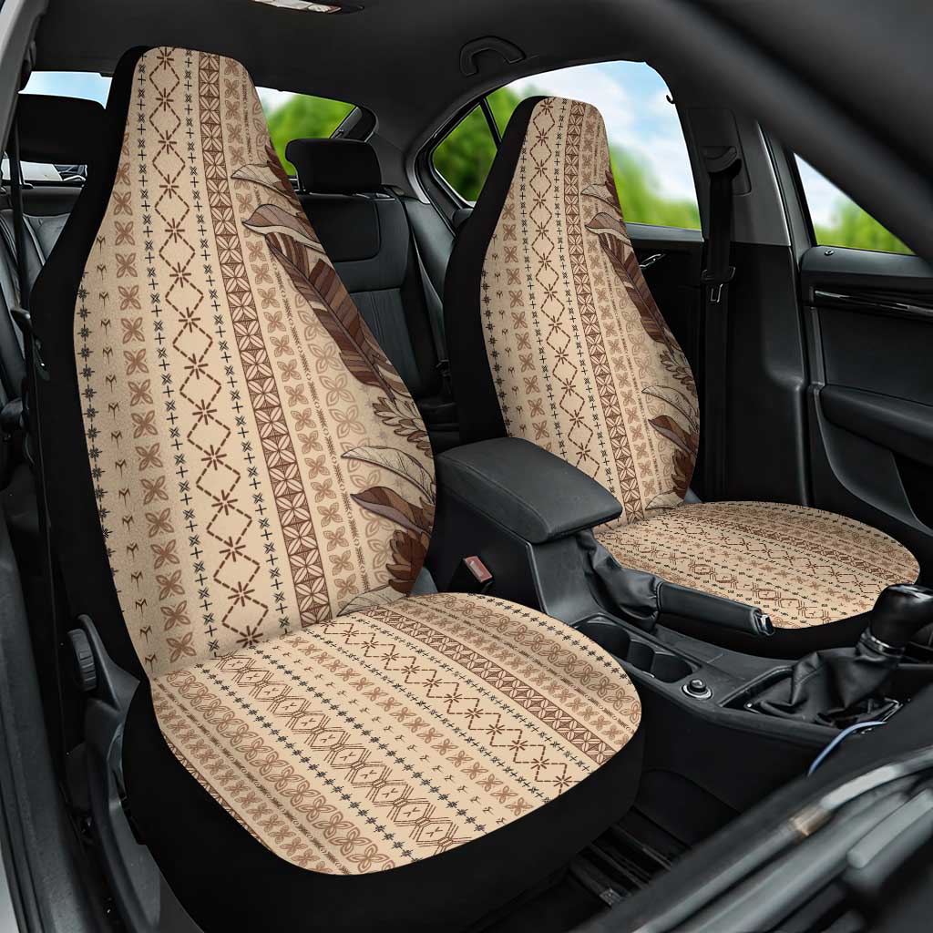 Women's Day Samoa Malu Tattoo Inspired Mix Teuila Car Seat Cover Vintage Tapa LT7 One Size Beige - Polynesian Pride