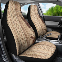 Women's Day Samoa Malu Tattoo Inspired Mix Teuila Car Seat Cover Vintage Tapa LT7 - Polynesian Pride