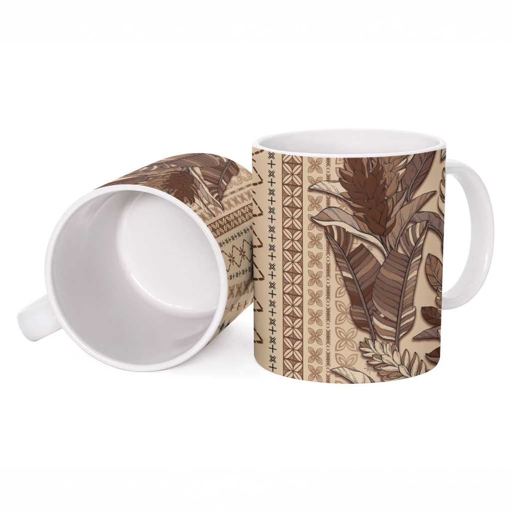 Women's Day Samoa Malu Tattoo Inspired Mix Teuila Ceramic Mug Vintage Tapa LT7 - Polynesian Pride