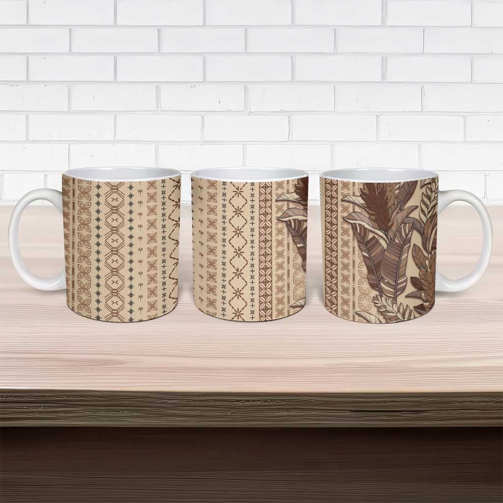 Women's Day Samoa Malu Tattoo Inspired Mix Teuila Ceramic Mug Vintage Tapa LT7 - Polynesian Pride
