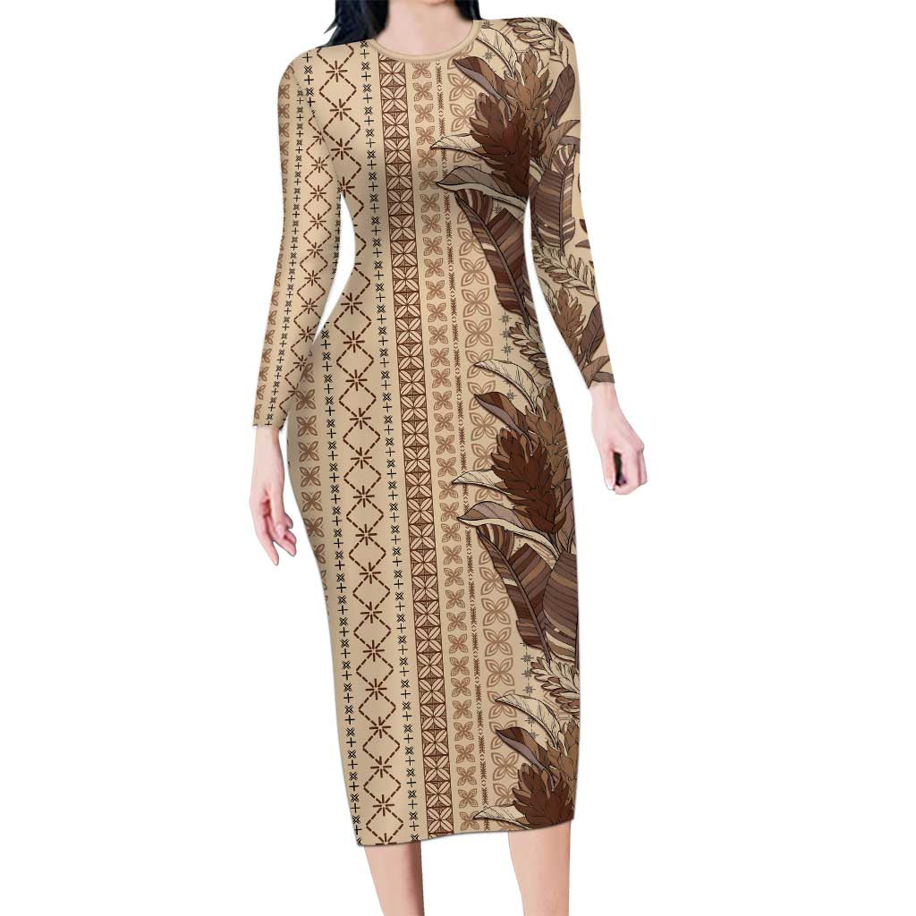 Women's Day Samoa Malu Tattoo Inspired Mix Teuila Family Matching Long Sleeve Bodycon Dress and Hawaiian Shirt Vintage Tapa