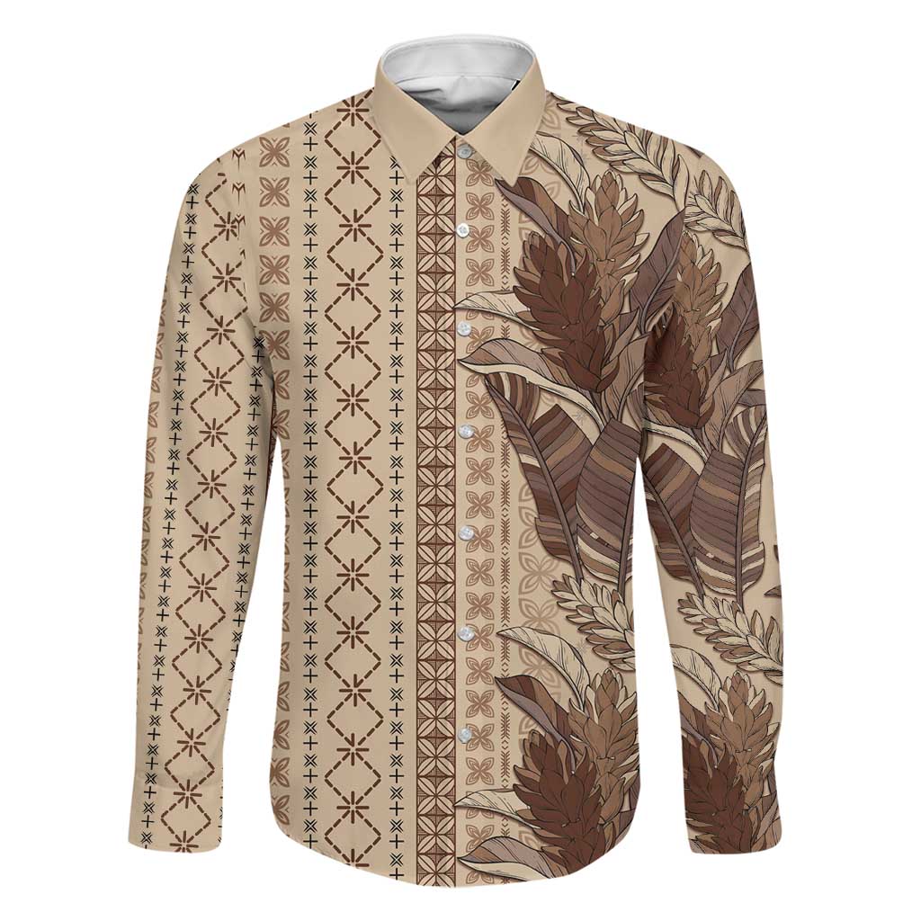 Women's Day Samoa Malu Tattoo Inspired Mix Teuila Family Matching Off The Shoulder Long Sleeve Dress and Hawaiian Shirt Vintage Tapa