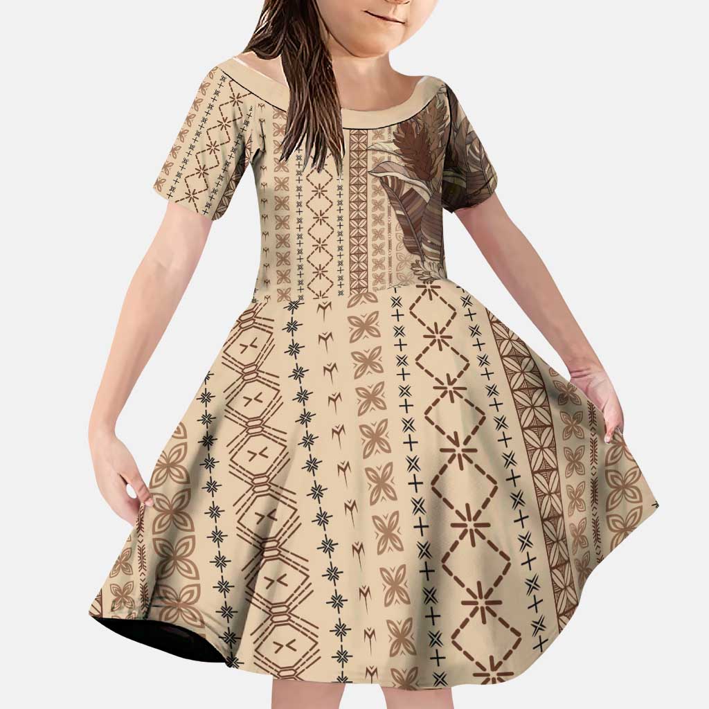 Women's Day Samoa Malu Tattoo Inspired Mix Teuila Family Matching Off Shoulder Short Dress and Hawaiian Shirt Vintage Tapa
