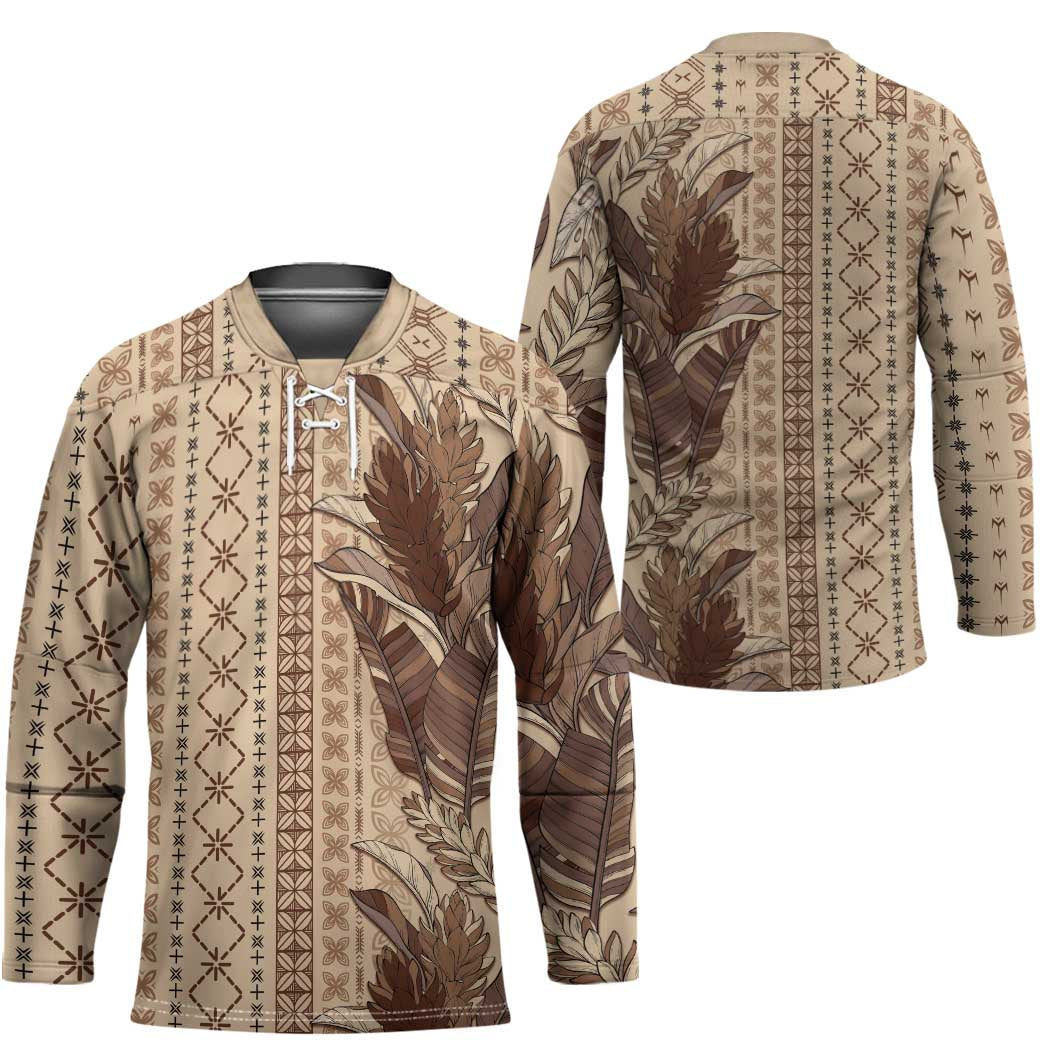 Women's Day Samoa Malu Tattoo Inspired Mix Teuila Hockey Jersey Vintage Tapa LT7 - Polynesian Pride