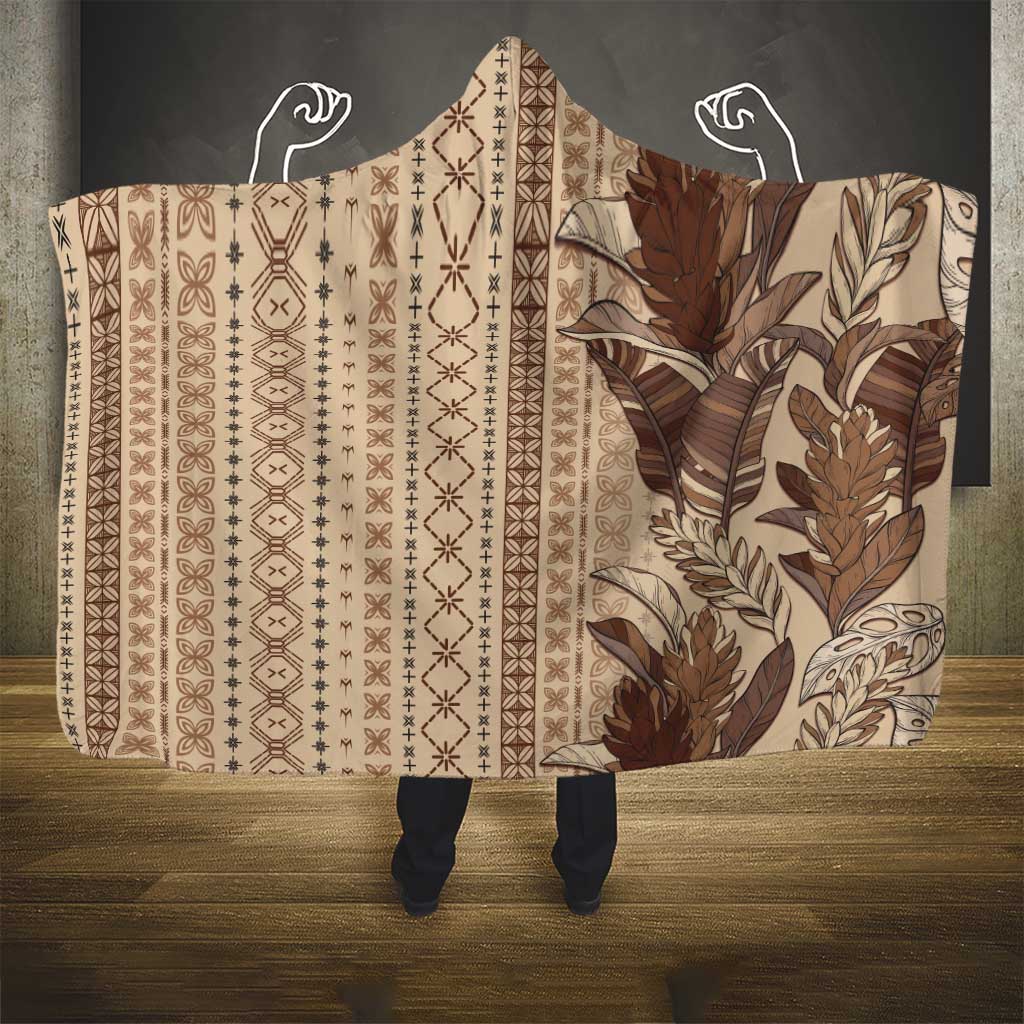 Women's Day Samoa Malu Tattoo Inspired Mix Teuila Hooded Blanket Vintage Tapa LT7 - Polynesian Pride