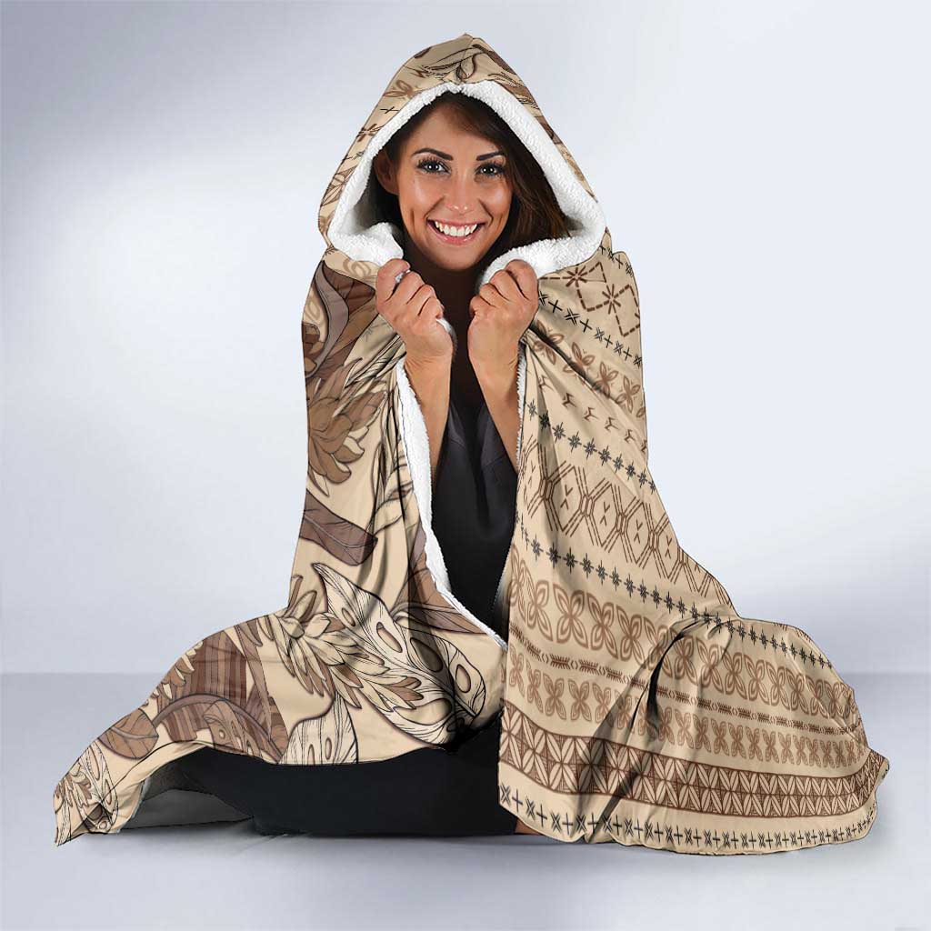 Women's Day Samoa Malu Tattoo Inspired Mix Teuila Hooded Blanket Vintage Tapa LT7 - Polynesian Pride