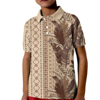 Women's Day Samoa Malu Tattoo Inspired Mix Teuila Kid Polo Shirt Vintage Tapa LT7 Kid Beige - Polynesian Pride