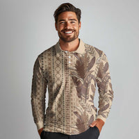 Women's Day Samoa Malu Tattoo Inspired Mix Teuila Long Sleeve Polo Shirt Vintage Tapa