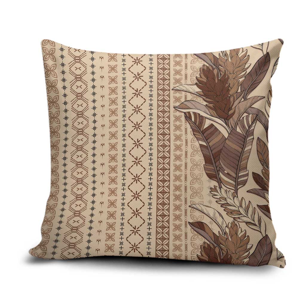 Women's Day Samoa Malu Tattoo Inspired Mix Teuila Pillow Cover Vintage Tapa LT7 Beige - Polynesian Pride