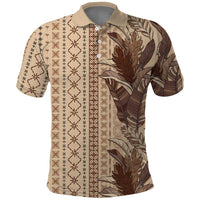 Women's Day Samoa Malu Tattoo Inspired Mix Teuila Polo Shirt Vintage Tapa LT7 Beige - Polynesian Pride