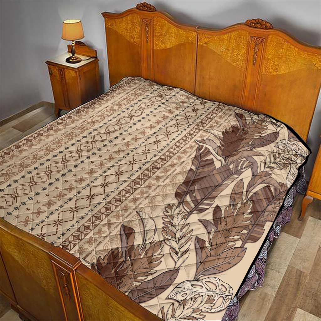 Women's Day Samoa Malu Tattoo Inspired Mix Teuila Quilt Vintage Tapa