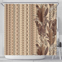 Women's Day Samoa Malu Tattoo Inspired Mix Teuila Shower Curtain Vintage Tapa LT7 - Polynesian Pride
