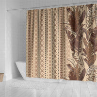 Women's Day Samoa Malu Tattoo Inspired Mix Teuila Shower Curtain Vintage Tapa LT7 - Polynesian Pride