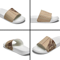Women's Day Samoa Malu Tattoo Inspired Mix Teuila Slide Sandals Vintage Tapa LT7 - Polynesian Pride