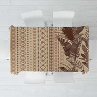 Women's Day Samoa Malu Tattoo Inspired Mix Teuila Tablecloth Vintage Tapa LT7 Beige - Polynesian Pride