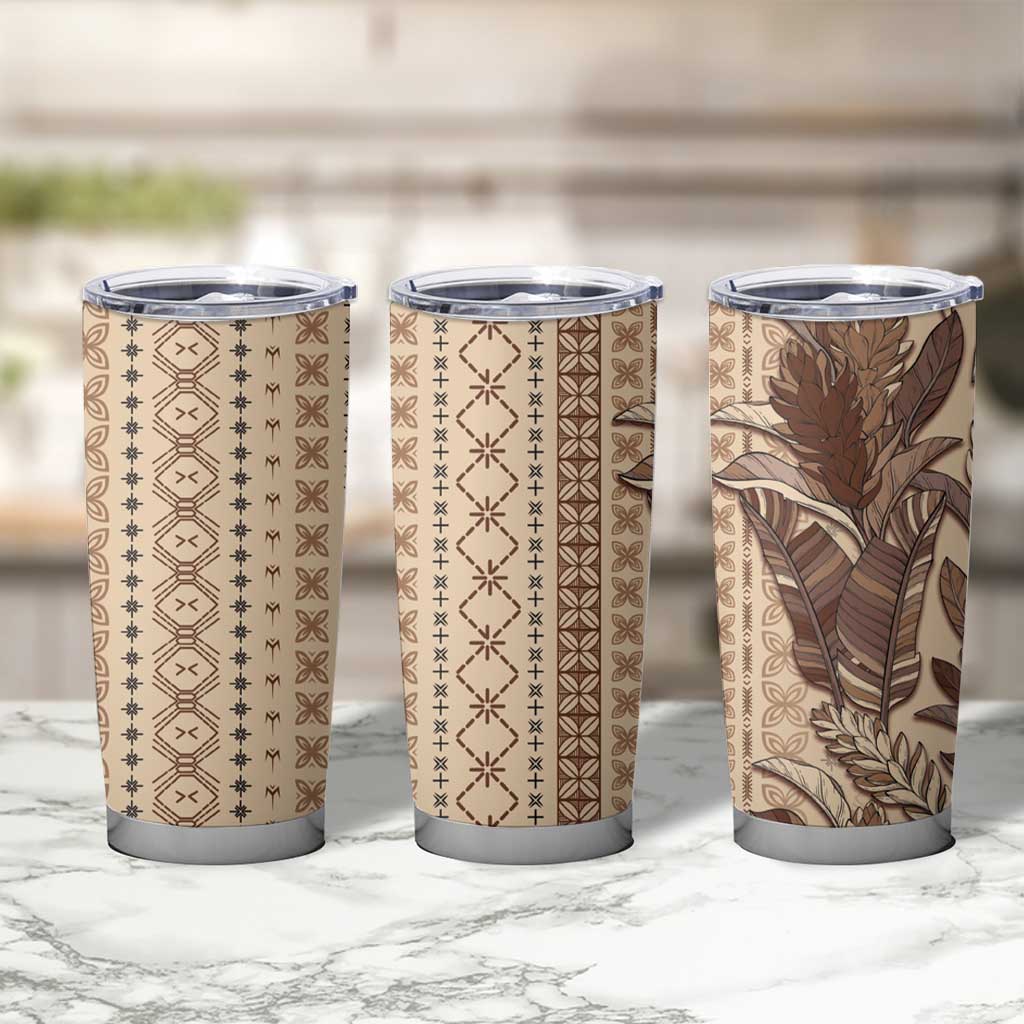 Women's Day Samoa Malu Tattoo Inspired Mix Teuila Tumbler Cup Vintage Tapa LT7 - Polynesian Pride